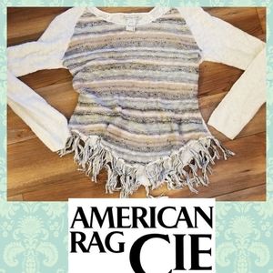 American Rag Fringe Hem Sweater (S)